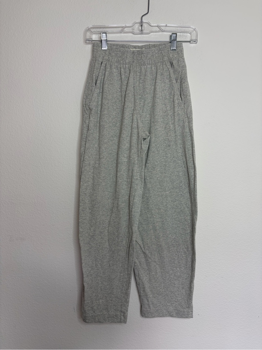 Everlane Gray 100% Organic Cotton Barrel Leg Joggers, Size XXS